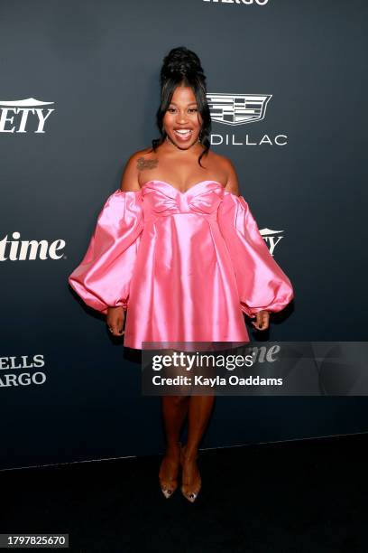 Dominique Fishback attends the 2023 Variety Power Of Women at Mother Wolf on November 16, 2023 in Los Angeles, California.