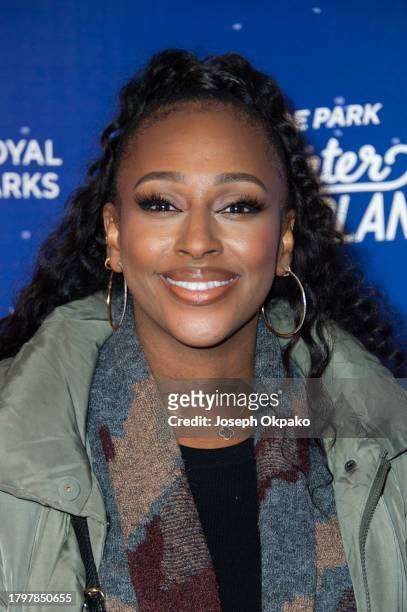 Alexandra Burke attends the Hyde Park Winter Wonderland Charity Preview Night at Hyde Park on November 16, 2023 in London, England.