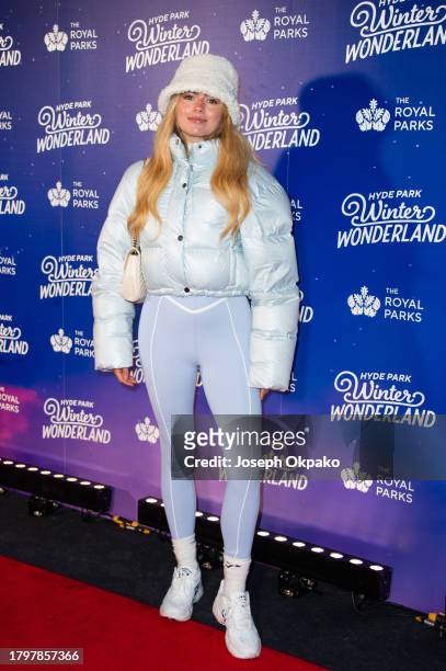 Tasha Ghouri attends the Hyde Park Winter Wonderland Charity Preview Night at Hyde Park on November 16, 2023 in London, England.