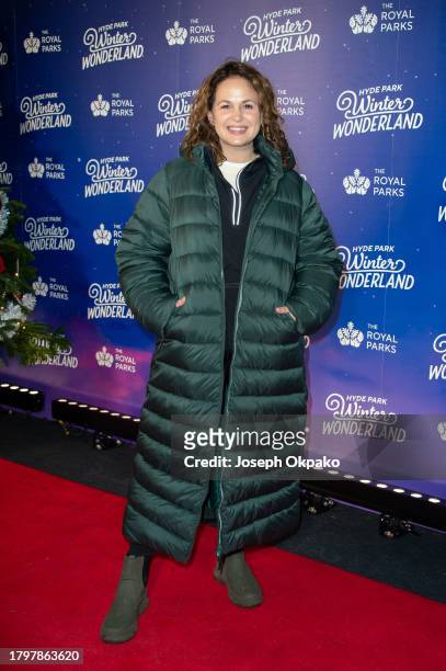 Giovanna Fletcher attends the Hyde Park Winter Wonderland Charity Preview Night at Hyde Park on November 16, 2023 in London, England.