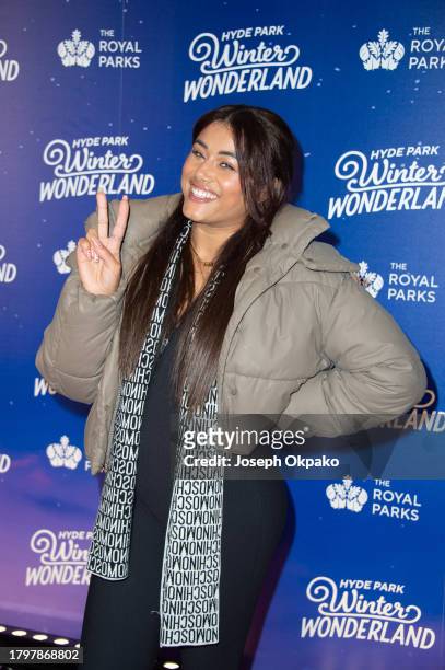 Chanita Stephenson attends the Hyde Park Winter Wonderland Charity Preview Night at Hyde Park on November 16, 2023 in London, England.