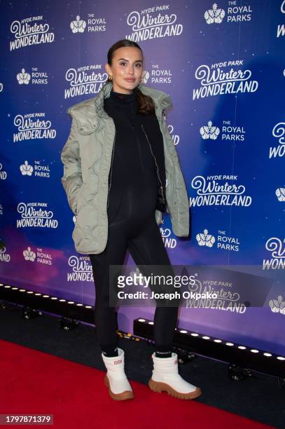 Lucy Watson attends the Hyde Park Winter Wonderland Charity Preview Night at Hyde Park on November 16, 2023 in London, England.