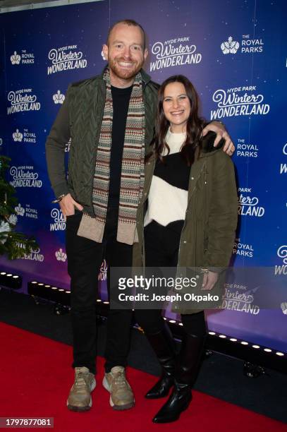 Tom Price and Kat Shoob attends the Hyde Park Winter Wonderland Charity Preview Night at Hyde Park on November 16, 2023 in London, England.
