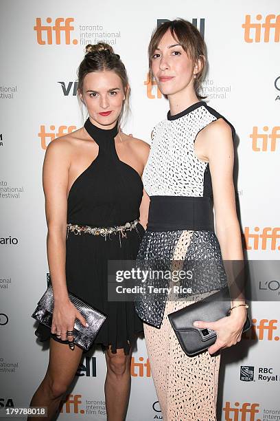 Actress Nathalie Love and director Gia Coppola arrive at the 'Palo Alto' premiere during the 2013 Toronto International Film Festival at Scotiabank...