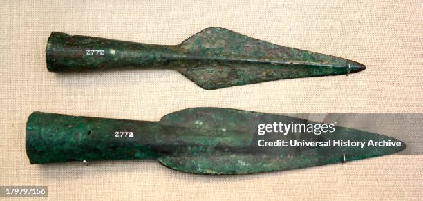 Bronze spear-heads Greek, about 5th century BC From Olympia.