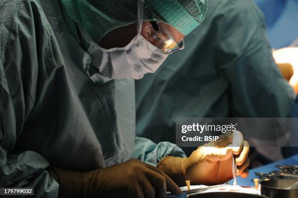 Lyon hospital, Department of urology. Vaginoplasty, operation of plastic surgery to create a vagina, required to complete a change of sex, following...