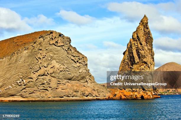 South America, Ecuador, Galapagos Islands, Bartolome Island and Pinnacle Rock.