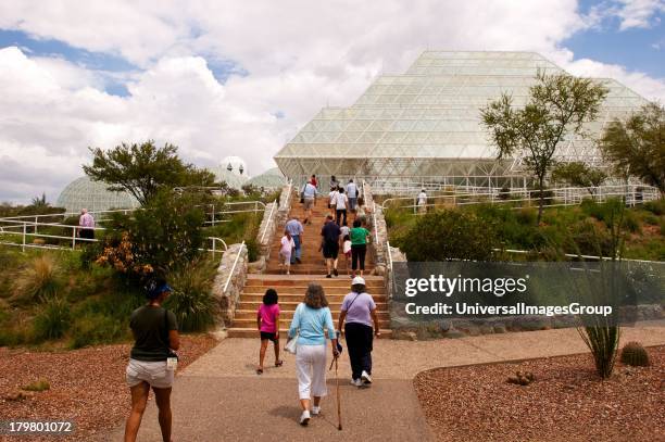 North America, Arizona, Oracle, Biosphere 2, Rainforest and Habitat from South.
