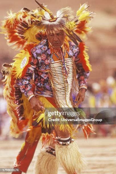 Kiowa/Comanche Fancy Dancer, Plains Indian tribe, Gallup Inter-Tribal Indian Ceremonial, Gallup, New Mexico.