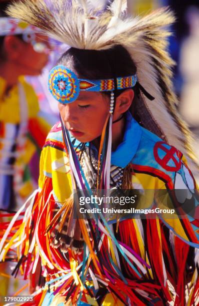 Young pow wow dancer, Shiprock Navajo Fair, Navajo Indian Reservation, Shiprock, New Mexico.