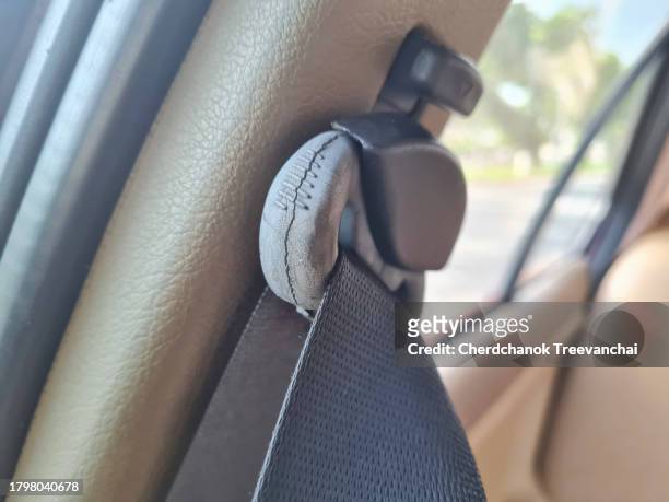 car safety seat belt pillar loop (car accessory) - belt loop stock pictures, royalty-free photos & images