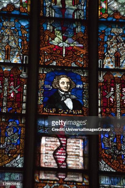 Felix Mendelssohn Window, St Thomas Church, Leipzig, Germany.
