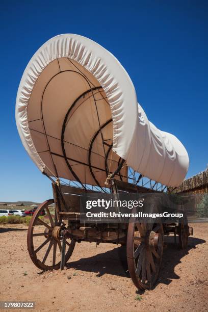 Old prairie covered wagon, VIrgin, Utah.