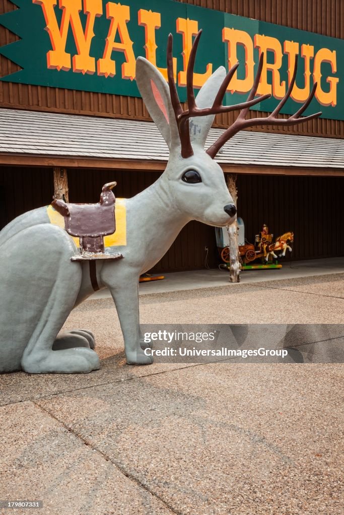 Large Jackalope at Wall Drug Store in Wall, South Dakota