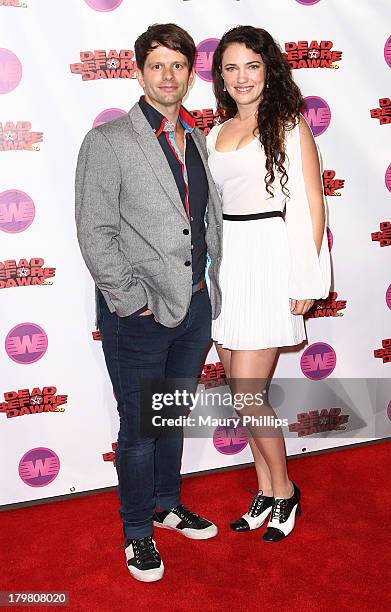 Writer/producer Tim Doiron and director/producer April Mullen arrive at "Dead Before Dawn 3D" premiere at Mann Chinese 6 on September 6, 2013 in Los...