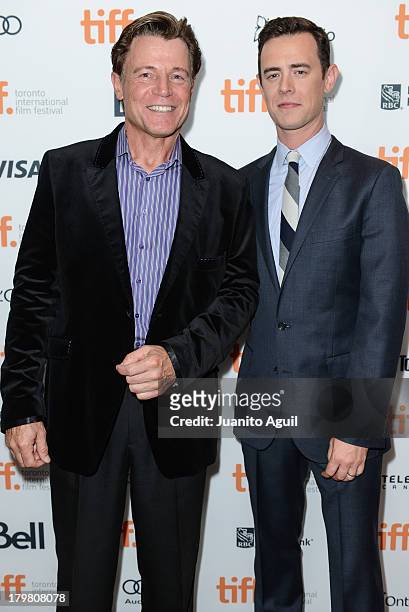 Brett Stimely and Colin Hanks attend the premiere of Parkland at Roy Thomson Hall on September 6, 2013 in Toronto, Canada.
