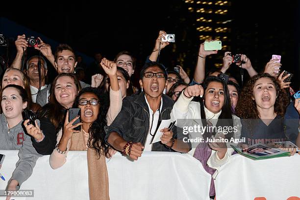 Fans are seen at the premiere of Parkland at Roy Thomson Hall on September 6, 2013 in Toronto, Canada.