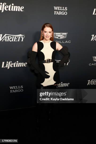 Sarah Drew attends the 2023 Variety Power Of Women at Mother Wolf on November 16, 2023 in Los Angeles, California.