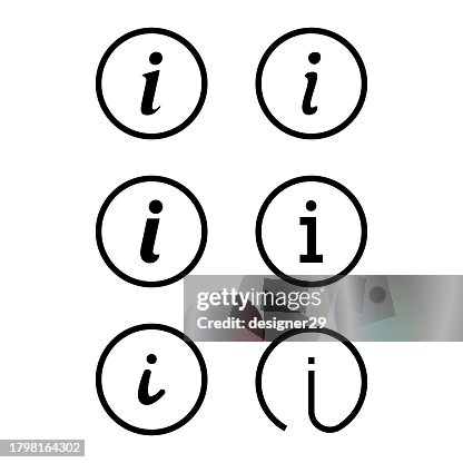 Information or Info Icon Set Vector Design. Information or Info Icon Set Vector Design.