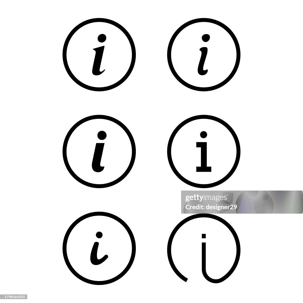 Information or Info Icon Set Vector Design.