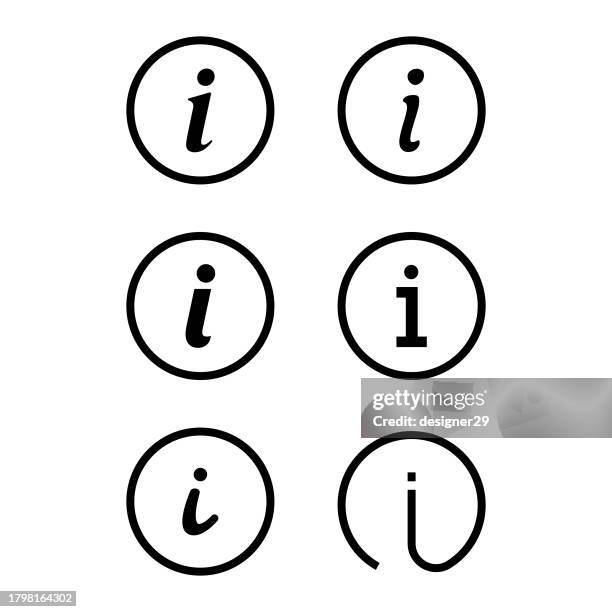 information or info icon set vector design. - information symbol stock illustrations