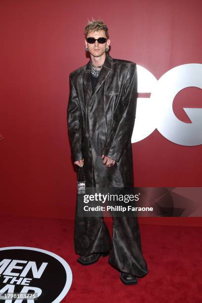 Machine Gun Kelly arrives at the GQ Men of the Year Party 2023 at Bar Marmont on November 16, 2023 in Los Angeles, California.