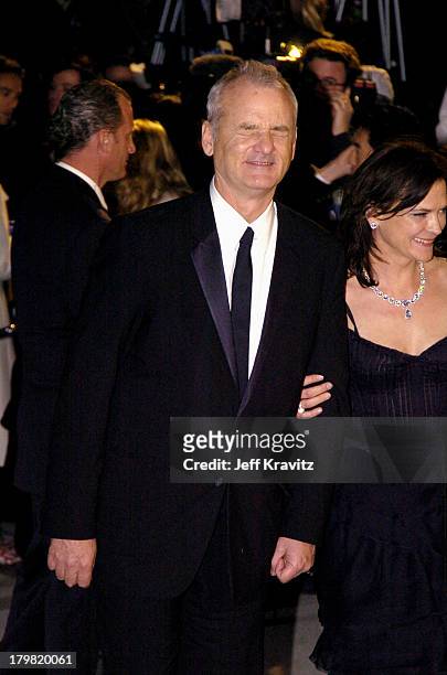 Bill Murray and wife Jennifer Butler during 2004 Vanity Fair Oscar Party at Mortons in Beverly Hills, California, United States.
