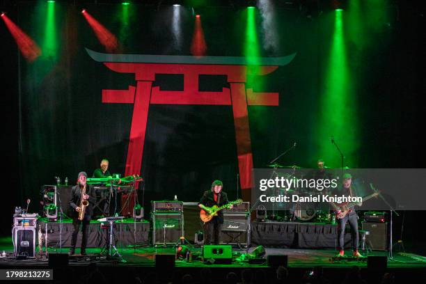 Guitarist Steve Hackett performs on stage at Balboa Theatre on November 16, 2023 in San Diego, California.