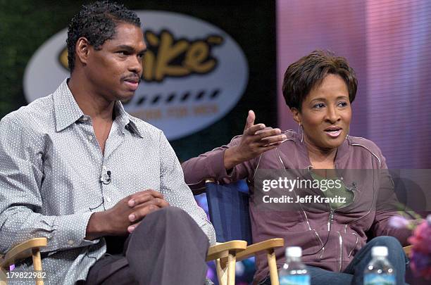 Lance Crouther and Wanda Sykes during MTV Networks TCA - July 23, 2004 at Century Plaza in Los Angeles, California, United States.