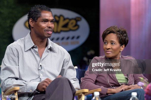 Lance Crouther and Wanda Sykes during MTV Networks TCA - July 23, 2004 at Century Plaza in Los Angeles, California, United States.