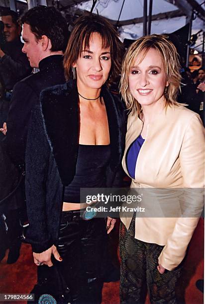 Melissa Etheridge & Julie Cypher during 2000 GRAMMY Awards at Staples Center in Los Angeles, California, United States.