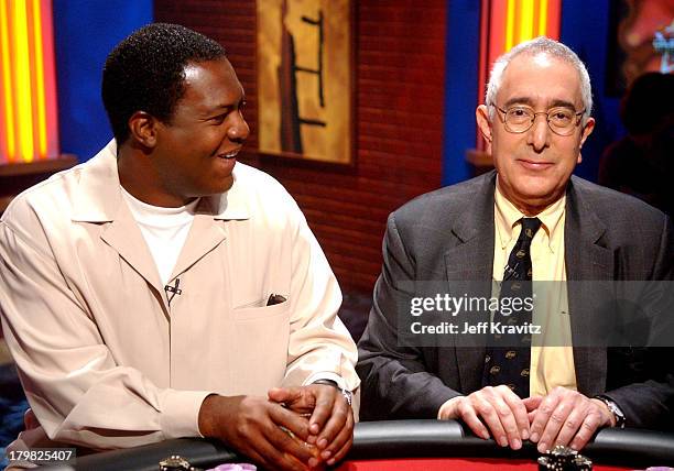 Rodney Peete and Ben Stein during GSN Presents Celebrity Blackjack - May 22, 2004 at Hollywood Center Studios Stage 9 in Hollywood, California,...