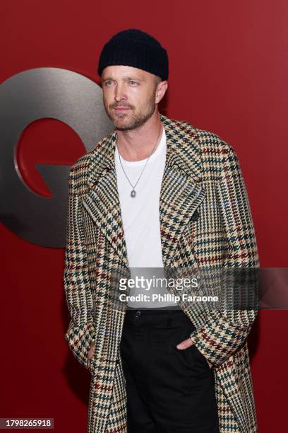 Aaron Paul arrives at the GQ Men of the Year Party 2023 at Bar Marmont on November 16, 2023 in Los Angeles, California.