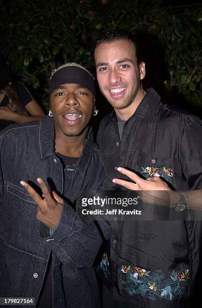 Sisqo and Howie Dorough during MTV/Firm/Interscope listening party for the new Limp Bizkit CD Choclate Starfish & Hot Dog Flavored Water at Playboy...