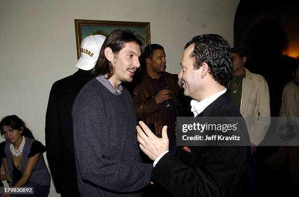 Lukas Haas and Collin Callendar during 2005 HBO Pre-Golden Globe Awards Party in Los Angeles, California, United States.