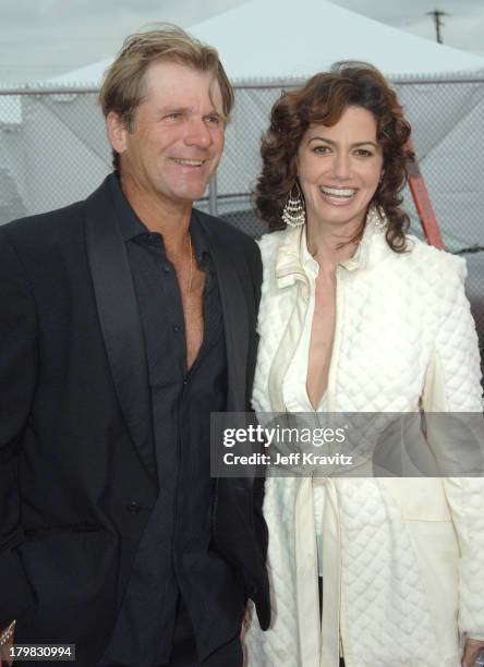 Nels Van Patten and Nancy Valen during 2005 TV Land Awards - Red Carpet at Barker Hangar in Santa Monica, California, United States.