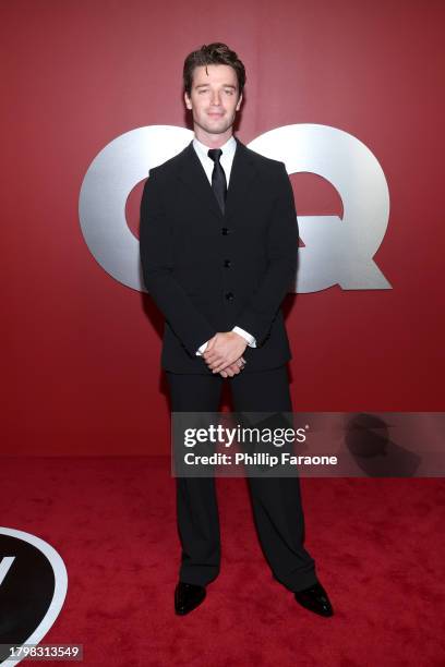 Patrick Schwarzenegger arrives at the GQ Men of the Year Party 2023 at Bar Marmont on November 16, 2023 in Los Angeles, California.