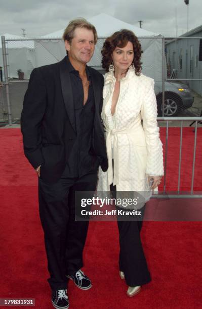 Nels Van Patten and Nancy Valen during 2005 TV Land Awards - Red Carpet at Barker Hangar in Santa Monica, California, United States.