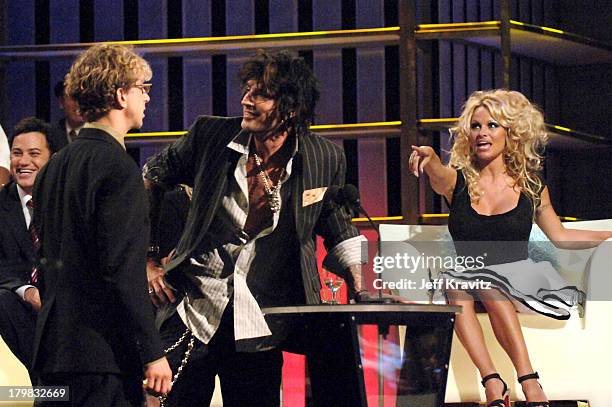 Andy Dick, Tommy Lee and Pamela Anderson during Comedy Central Roast of Pamela Anderson - Show at Sony Studios in Culver City, California, United...
