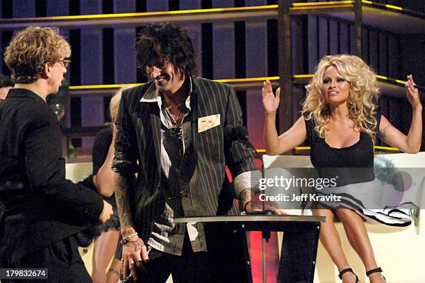 Andy Dick, Tommy Lee and Pamela Anderson during Comedy Central Roast of Pamela Anderson - Show at Sony Studios in Culver City, California, United...