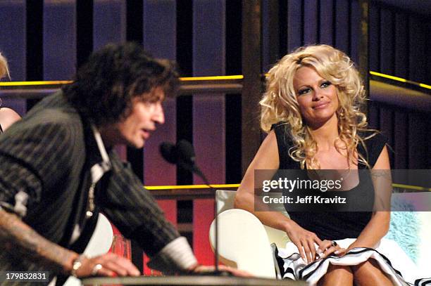 Tommy Lee and Pamela Anderson during Comedy Central Roast of Pamela Anderson - Show at Sony Studios in Culver City, California, United States.