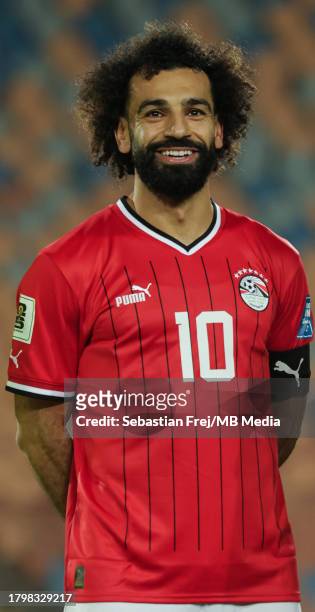 Mohamed Salah of Egypt looks on during the CAF Qualifiers match for FIFA World Cup 2026 between Egypt and Djibouti at Cairo International stadium on...