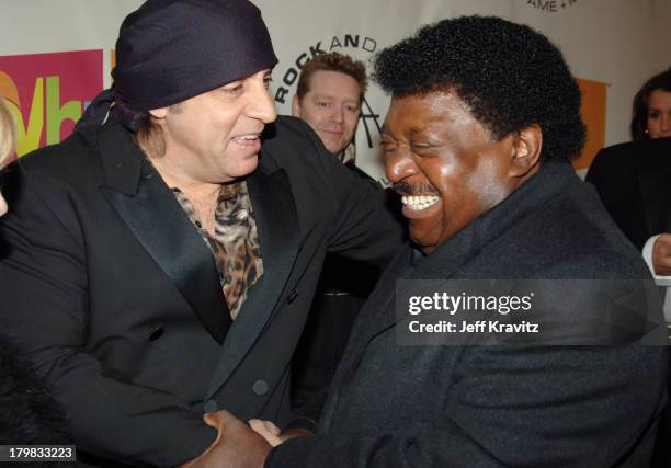 Steven Van Zandt, presenter, and Percy Sledge, inductee