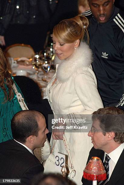 Mariah Carey during 20th Annual Rock and Roll Hall of Fame Induction Ceremony - Audience and Backstage at Waldorf Astoria Hotel in New York City, New...