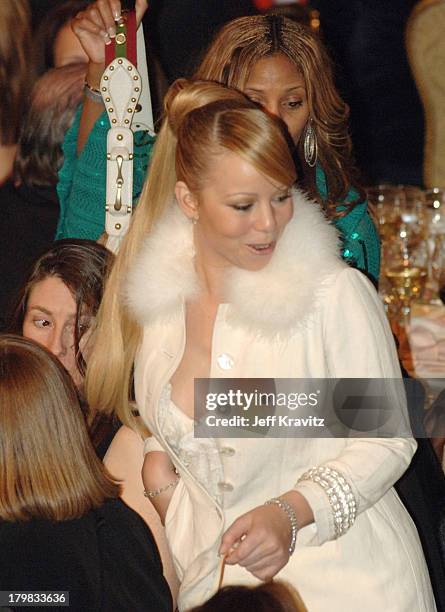 Mariah Carey during 20th Annual Rock and Roll Hall of Fame Induction Ceremony - Audience and Backstage at Waldorf Astoria Hotel in New York City, New...