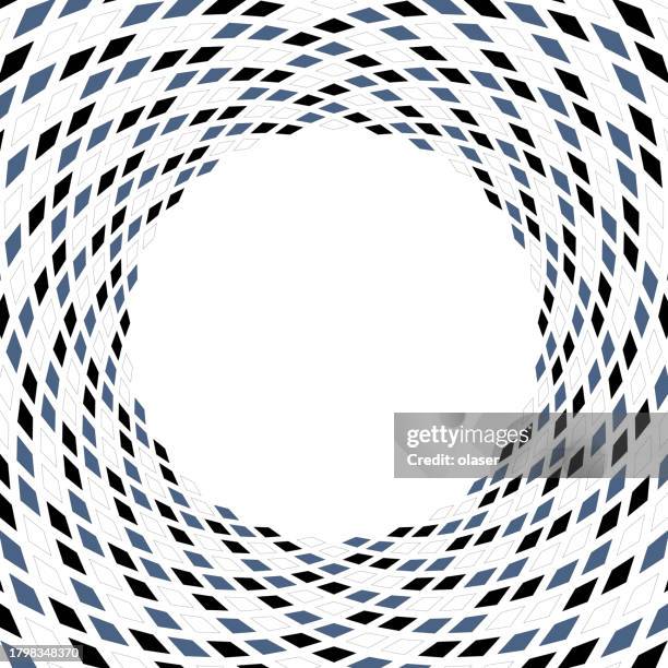 Warped Checkerboard Pattern Bending Into A Circular Void High-Res ...