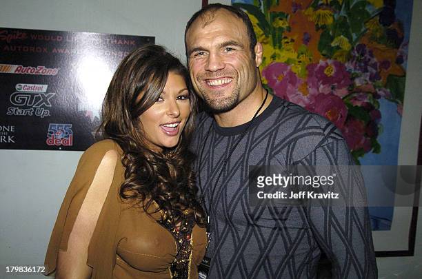 Amber Campisi and Randy Couture during Spike TV's 1st Annual Autorox Awards - Backstage at Barker Hanger in Santa Monica, California, United States.