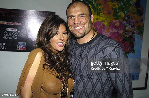 Amber Campisi and Randy Couture during Spike TV's 1st Annual Autorox Awards - Backstage at Barker Hanger in Santa Monica, California, United States.