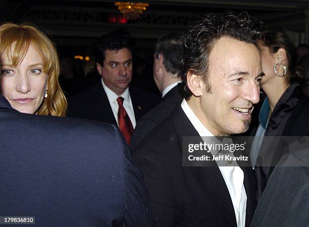 Patti Scialfa and Bruce Springsteen during 20th Annual Rock and Roll Hall of Fame Induction Ceremony - Audience and Backstage at Waldorf Astoria...