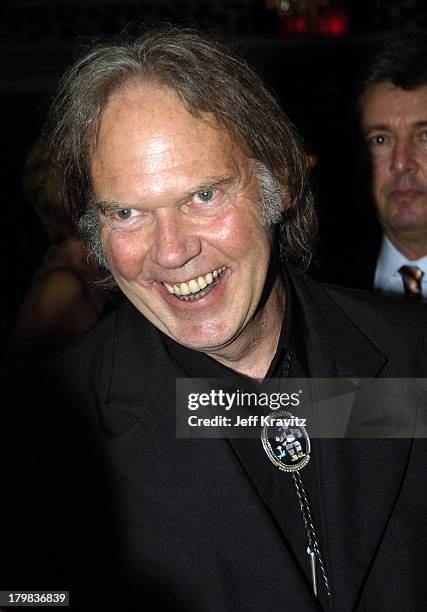 Neil Young during 20th Annual Rock and Roll Hall of Fame Induction Ceremony - Audience and Backstage at Waldorf Astoria Hotel in New York City, New...